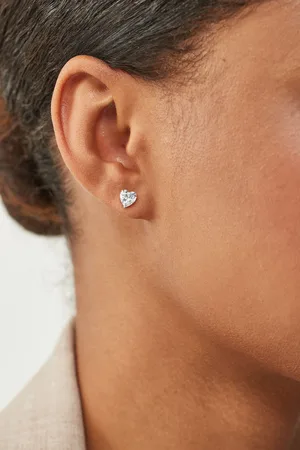 Next Sterling Heart Sparkle Stud Earrings