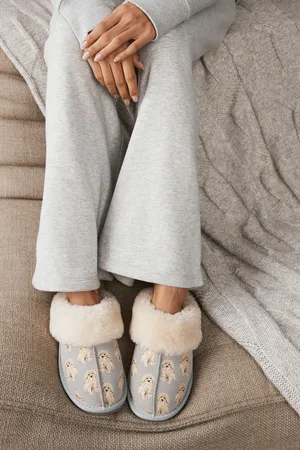 Next Charlie the Cockapoo Suede Mule Slippers