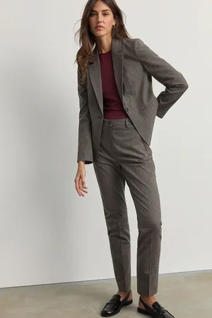 Next Tailored Checked Slim Trousers