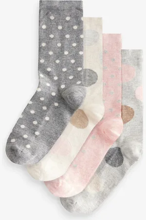 Next Pink/ Spots Ankle Socks 4 Pack