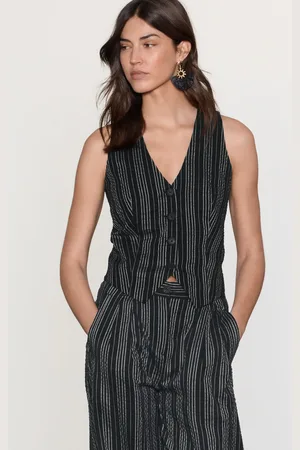 Next /White Striped Textured Waistcoat