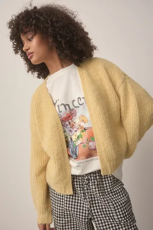 Next Yellow Chunky Knit Cardigan