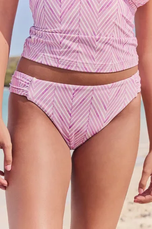 Next Lilac Purple Ruched High Leg Bikini Bottoms