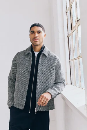 Next /White Textured Shacket