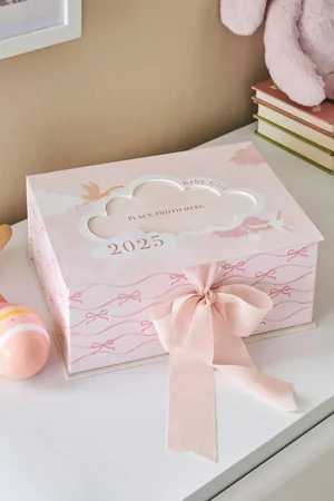 Next Baby Girl Born in 2025 Keepsake Box