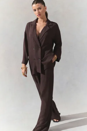 Next Crinkle Textured Wide Leg Trousers