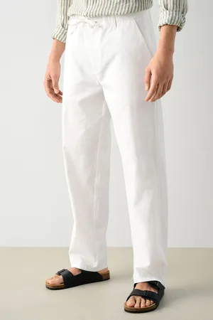 Next Relaxed Fit Linen Cotton Chino Trousers