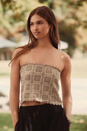Next Natural Crochet Sparkle Bandeau Vest