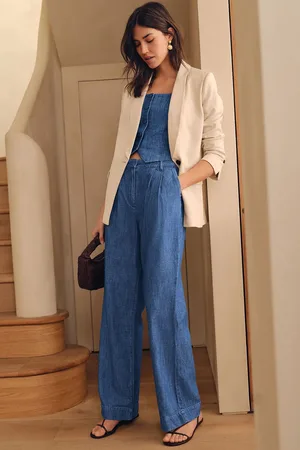 Next Rinse Linen Wide Leg N. Premium Tailored Trousers
