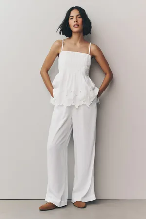 Next Wide Leg Trousers with Linen