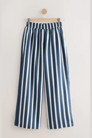 Next Wide Leg Striped Trousers