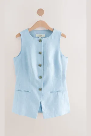 Next Rich Textured Chambray Waistcoat