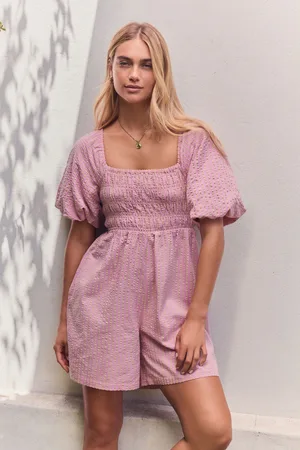 Next /Yellow Off Shoulder Textured Playsuit