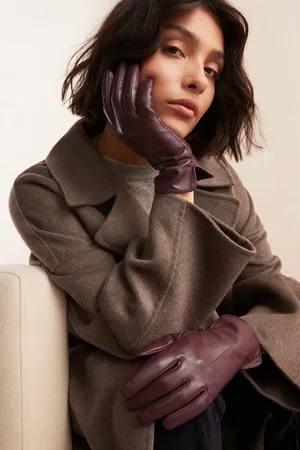 Next Burgundy Red Leather Gloves