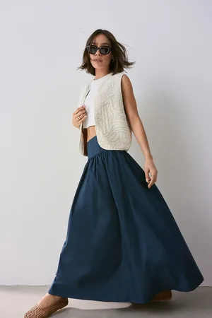 Next Drop Waist Midi Skirt