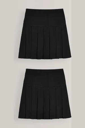 Next Regular Waist Pleated School Skirts 2 Pack (3-16yrs)