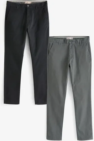 Next /Grey Dark Skinny Stretch Chino Trousers 2 Pack