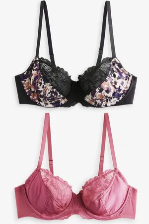 Next Animal Print/Rose 2 Pack Floral Print Non Pad Full Cup Bra