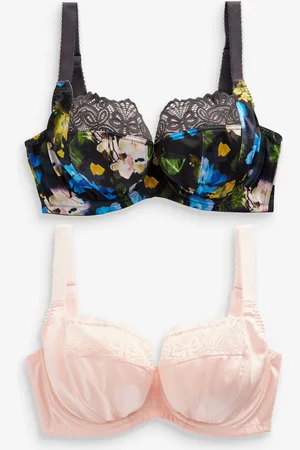 Next Floral Print/Light Pink F-K Ultimate Support Cup Non Pad Full Cup Bras with Side Support 2 Pack