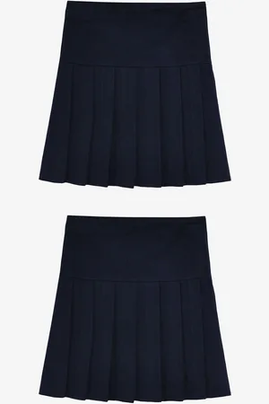 Next Blue Slim Waist Pleated School Skirts 2 Pack (3-16yrs)