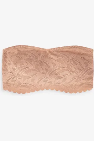 Next Praline All-Over Lace Scallop Edge Bandeau Bra