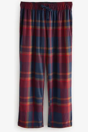 Next Blue/Red Check Motionflex Cosy Pyjama Bottoms