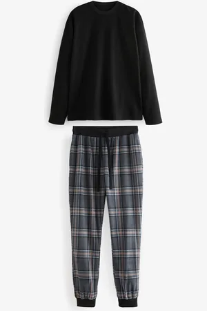 Next /Grey Thermal Long Sleeve Crew Pyjamas Set