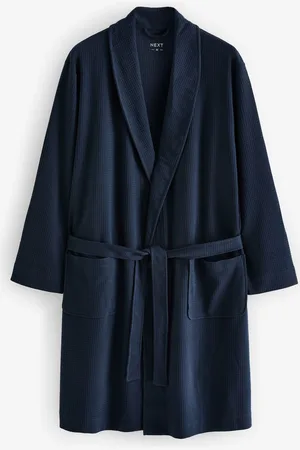 Next Blue Lightweight Waffle Dressing Gown