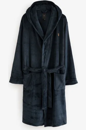 Next Blue Supersoft Hooded Dressing Gown