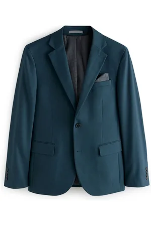 Next Teal Slim Fit Textured Suit Jacket
