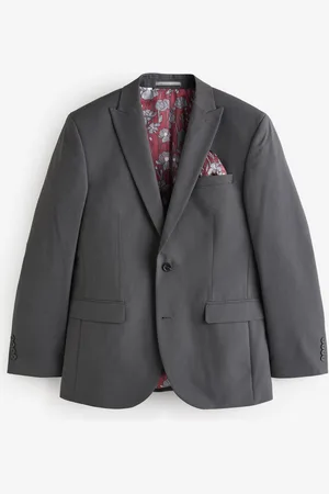 Next Charcoal Regular Fit Two Button Suit Jacket