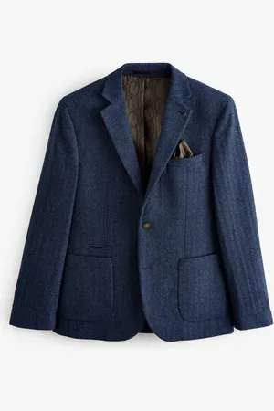 Next Slim Fit Wool Rich Herringbone Blazer
