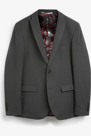 Next Charcoal Skinny Fit Two Button Suit Jacket