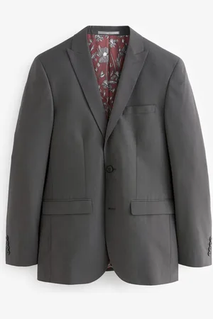 Next Charcoal Tailored Fit Two Button Suit Jacket