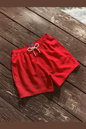 Next Bright Red Essential Swim Shorts