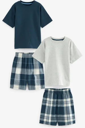 Next / Grey Check Woven Pyjamas 2 Pack (1.5-16yrs)