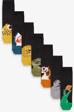 Next Animal Food Cotton Rich Socks 7 Pack