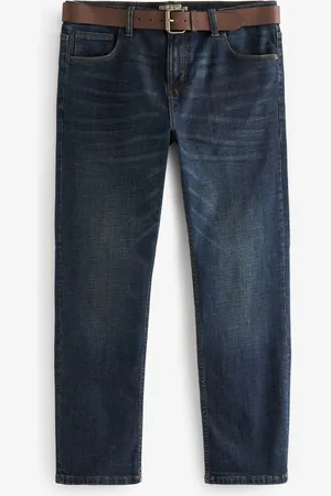 Next Washed Straight Fit Belted Authentic Jeans