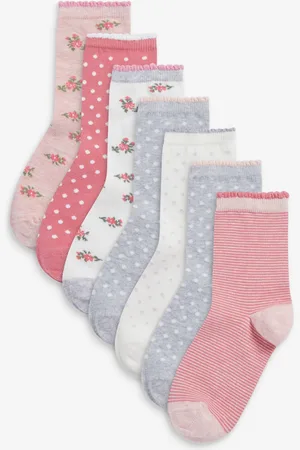Next 7 Pack Cotton Rich Pretty Ankle Socks