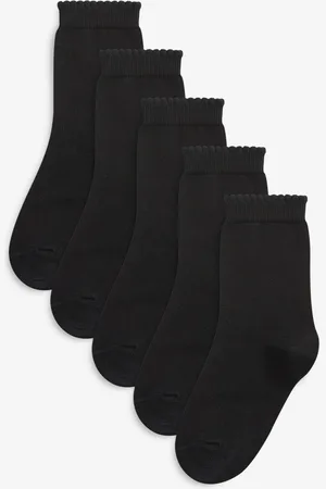 Next 5 Pack Cotton Rich School Ankle Socks