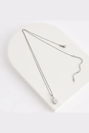 Next Sterling Halo Teardrop Necklace