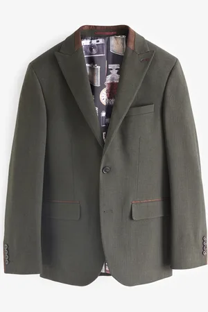 Next Tailored Fit Herringbone Suit Jacket