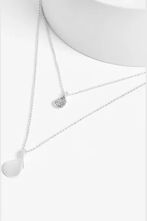 Next Tone Sparkle Petal Layered Necklace