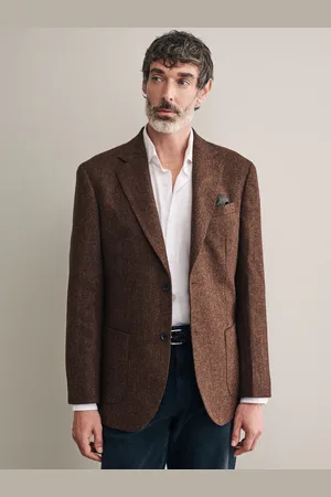 Next Rust Signature Moons British Wool Textured Blazer