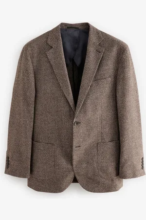 Next Brushed Check Blazer With Wool
