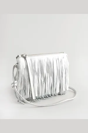 Next Leather Fringe Cross-Body Bag