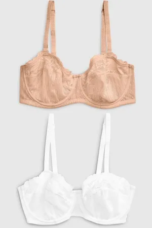 Next White/Praline DD+ Non Pad Strapless Bras 2 Pack