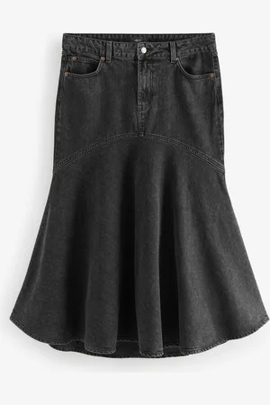 Next Washed Fishtail Denim 100% Cotton Skirt