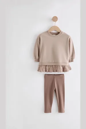 Next Neutral Long Sleeve Top and Leggings Set (3mths-7yrs)