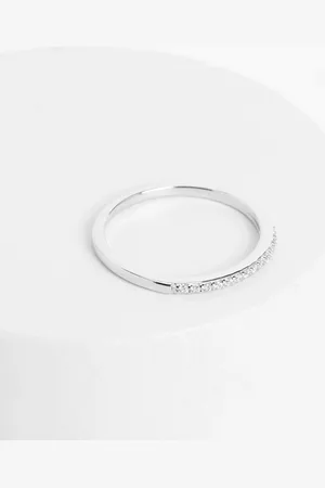 Next Sterling Slim Sparkle Band Ring
